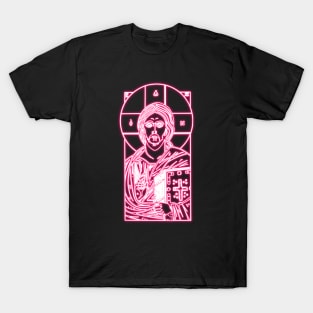 Pink Neon Icon Jesus Christ T-Shirt